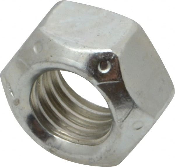 Hex Lock Nut: Distorted Thread, 9/16-12, Grade C Steel, Cadmium Clear-Plated MPN:R52001700