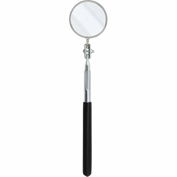 Telescoping Inspection Mirror: Round, Glass Mirror, Vinyl Handle MPN:C2