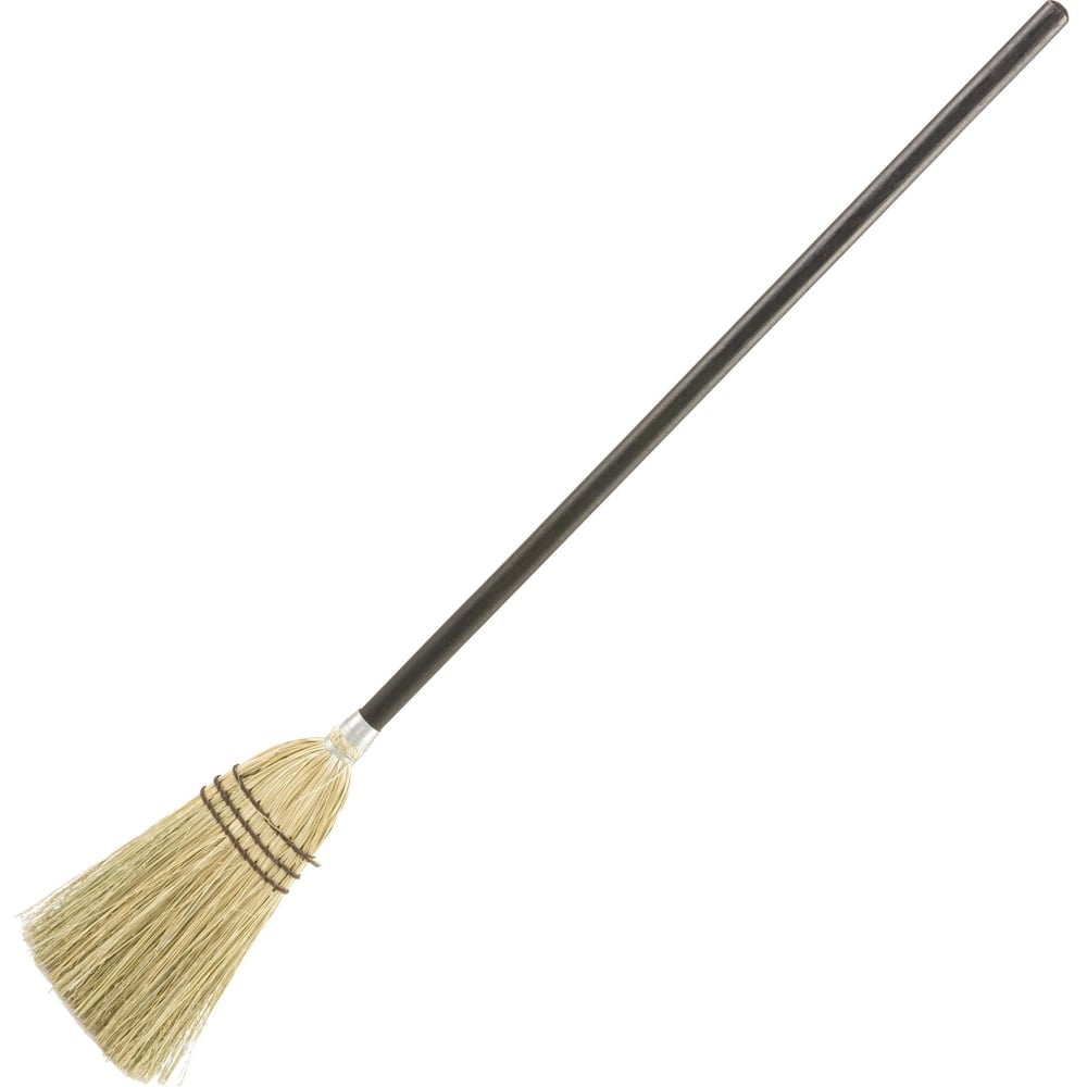 Rubbermaid Commercial Wood Handle Lobby Corn Broom - Corn Fiber Bristle - 12in Brush Face - 8in Overall Length - Wood Handle - 1 Each (Min Order Qty 7) MPN:RCP6373BRO