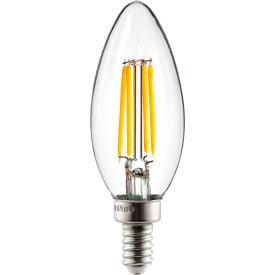 Sunlite® LED Filament B11 Bulb 120V 4W 400 Lumens Candelabra Screw Base 2700K Warm White 80663-SU