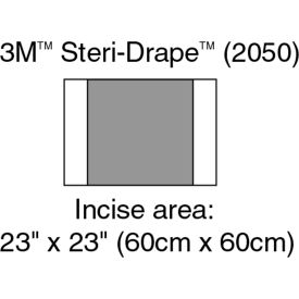 3M™ Steri-Drape 2 Incise Drape 2050 Incise Area 23-1/2