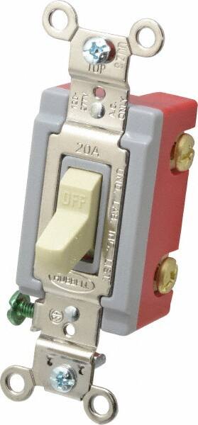 1 Pole, 120 to 277 VAC, 20 Amp, Industrial Grade Toggle Wall Switch MPN:HBL1221I