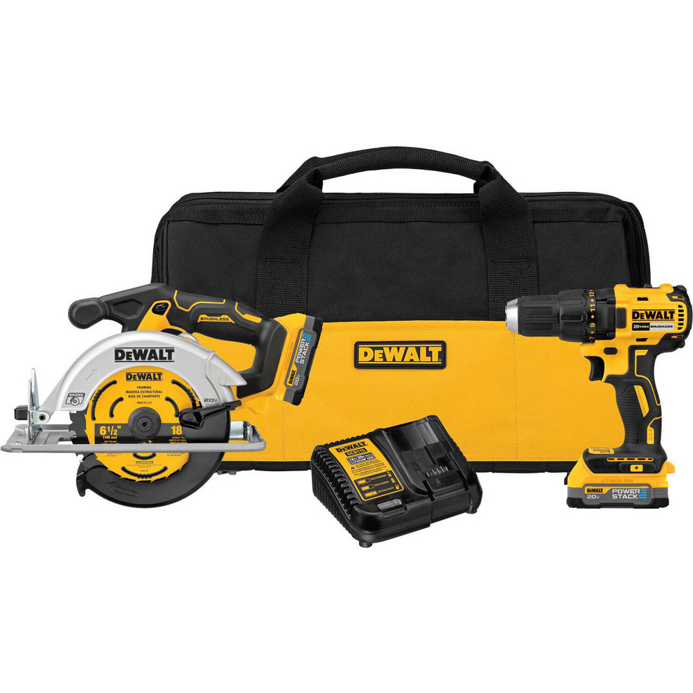 Cordless Tool Combination Kits, Kit Type: 20 Volt Cordless Tool Combination , Tools: Circular Saw, Drill , Voltage: 20.00 , Batteries Included: Yes  MPN:DCK239E2