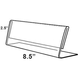 Approved 112760 Horizontal Slanted L-Shaped Acrylic Sign Holder 8.5