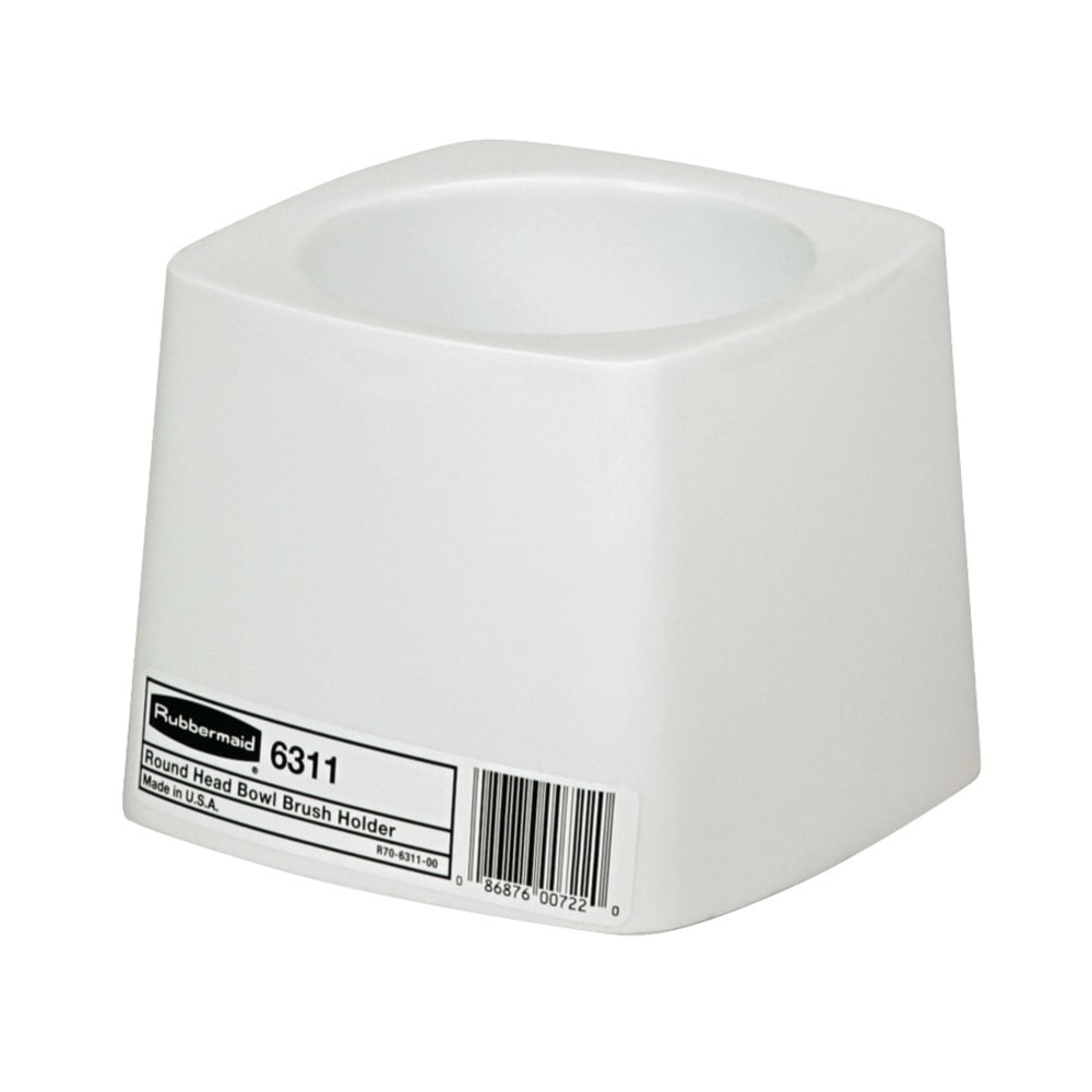 Rubbermaid Commercial-Grade Toilet Bowl Brush Holder, 5in Diameter, White (Min Order Qty 18) MPN:FG631100 WHT