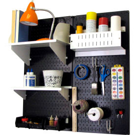 Wall Control Pegboard Hobby Craft Organizer Storage Kit Black/White 32