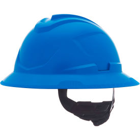 MSA Safety V-Gard C1™ Full Brim Hard Hat Non-Vented Fas-Trac III Blue - Pkg Qty 16 10215839