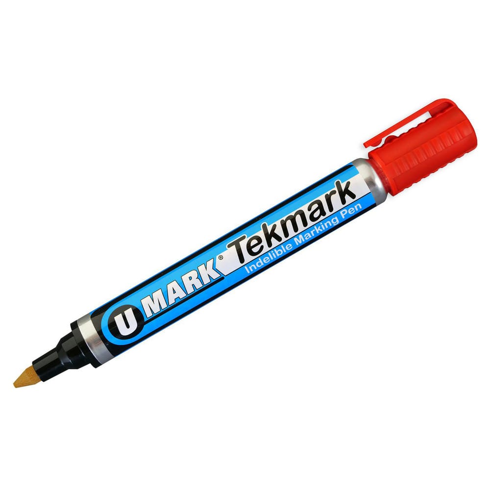 Markers & Paintsticks, Marker Type: Ink Marker, Tip Shape: Point, Color: Red, Ink Type: Oil Base, Tip Type: Fine Point, For Use On: Wood, Glass MPN:10901