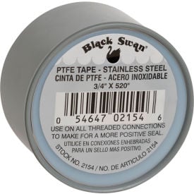 Black Swan PTFE - Tape - Gray Stainless Steel 3/4