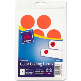 Avery® Print or Write Removable Color-Coding Labels 1-1/4