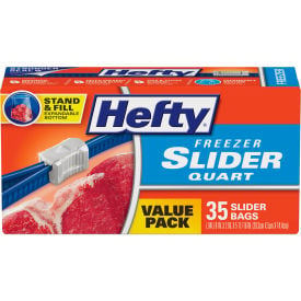 Hefty One Zip Slider Freezer Bags 1 Qt. 7