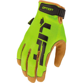 Lift Safety Option Work Glove Hi-Vis Yellow Synthetic Leather Palm XL 1 Pair GON-17HVBR1L GON-17HVBR1L