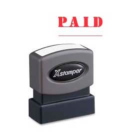 Xstamper® Pre-Inked Message Stamp PAID 1-5/8