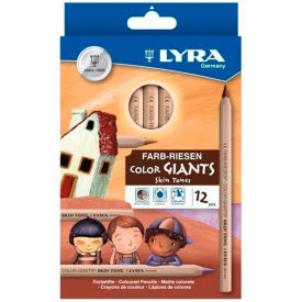 Lyra Color Giants Skin Tone Colored Pencils 6.3 mm Lead Size Assorted Lead 12/Set 3931124