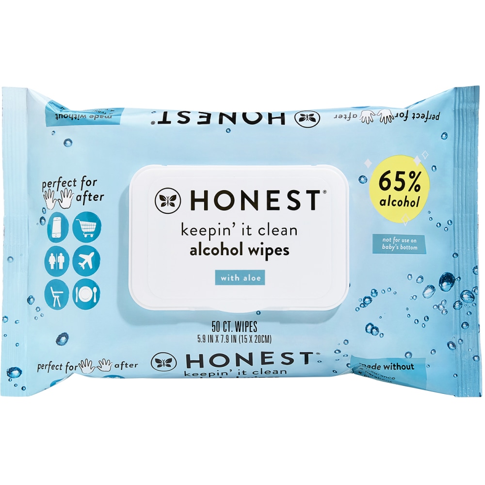 The Honest Company Sanitizing Wipes, Unscented, Case Of 50 Wipes (Min Order Qty 8) MPN:H0053W500000S