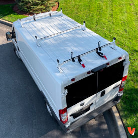 Vantech H1 3 Bar Aluminum Ladder Rack For RAM ProMaster Cargo Van 2013-On White H1353W