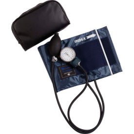 MABIS® Precision™ Series Aneroid Sphygmomanometer BP Monitor Large Adult Size Blue 01-140-016