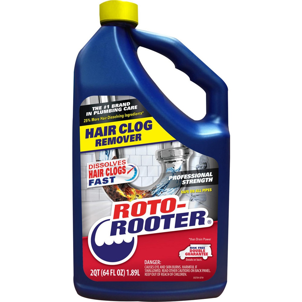 Roto-Rooter Hair Clog Remover is a professional strength formula specially designed to dissolve and remove stubborn hair clogs. Ideal for bathroom sinks, showers and tubs. This gel formula pours through standing water and then MPN:351405