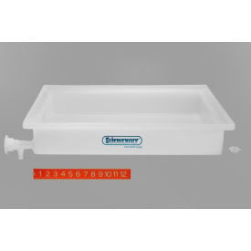 SP Bel-Art General Purpose Polyethylene Tray with Faucet 21 1/2 x 25 1/2 x 4