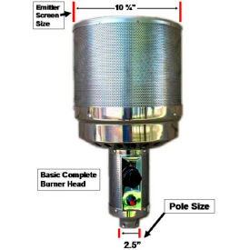 Hiland Patio Heater Burner Head THP-BURNER for PrimeGlo Models THP-BURNER