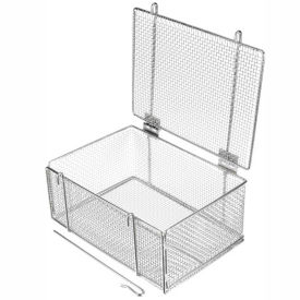 Marlin Steel Basket w/ Lid Electropolish Stainless Steel 14