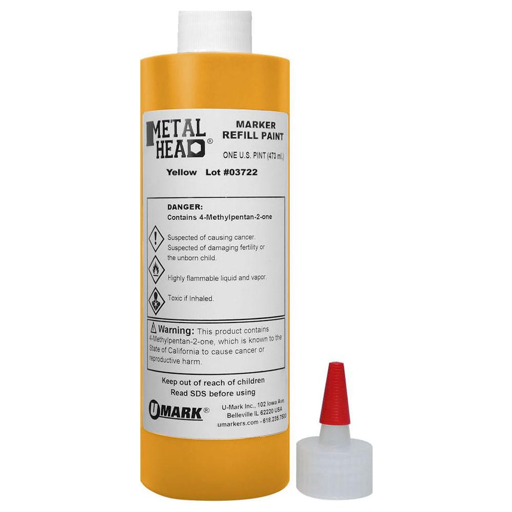 Markers & Paintsticks, Marker Type: Refill, Tip Shape: Point, Color: Yellow, Ink Type: Oil Base, For Use On: Concrete, Metal, Steel, Lumber MPN:10606R