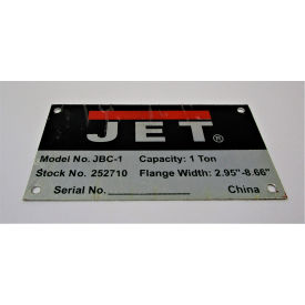 JET® I.D. Label (1-Ton)  JBC1-12 JBC1-12