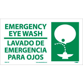 Bilingual Vinyl Sign - Emergency Eye Wash SPSA173P