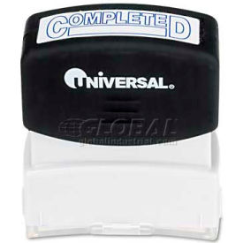 Universal Message Stamp COMPLETED Pre-Inked/Re-Inkable Blue Ink UNV10044***