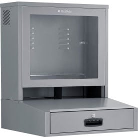 GoVets™ Countertop LCD Computer Cabinet Dark Gray 114DG239