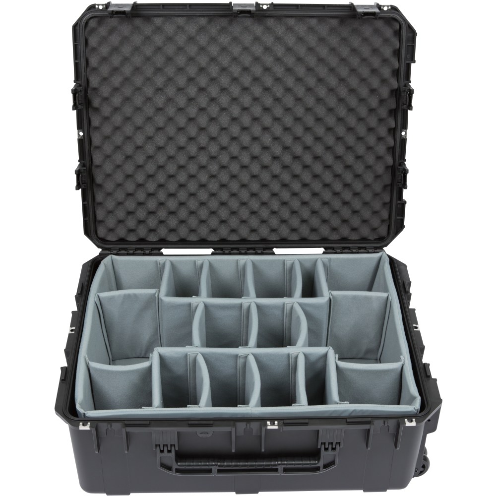 SKB Cases iSeries Protective Case With Padded Dividers And Wheels, 10-9/16in x 29in x 22in, Gray MPN:3I-2922-10DT