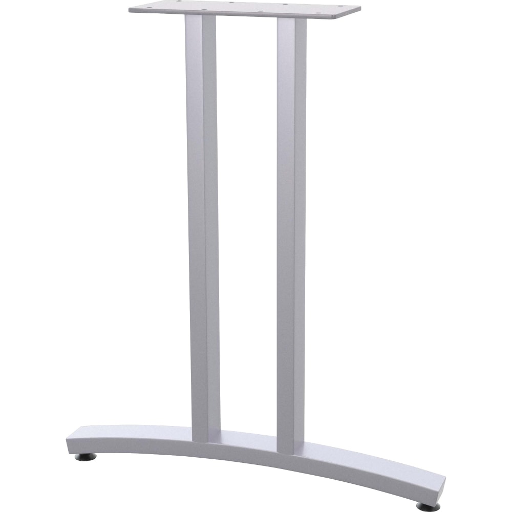 Special-T Structure Series T-Leg Table Base - Powder Coated T-shaped, Metallic Silver Base - 2 Legs - 150 lb Capacity - Assembly Required - 1 / Set MPN:RS2T24