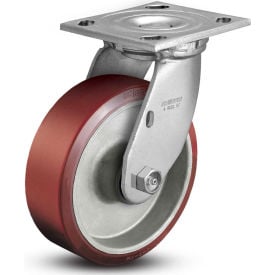 Colson® 4 Series Swivel Plate Caster 4.08199.939 - Mold-On Polyurethane 8