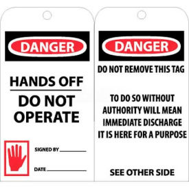 NMC RPT33 Tags Danger Hands Off Do Not Operate 6