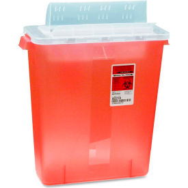 Covidien 3-Gallon Biohazard Sharps Container with Lid 13-3/4