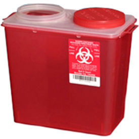 Plasti-Products 146008 8-Quart Big Mouth Sharps Container Red Case of 20 146008