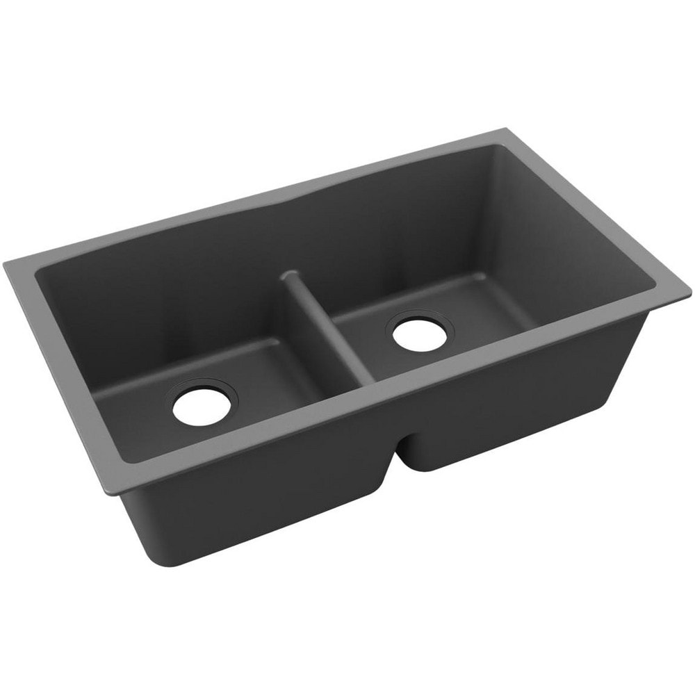 Sinks, Type: Undermount with Aqua Divider , Mounting Location: Countertop , Number Of Bowls: 2 , Material: Quartz , Faucet Included: No  MPN:ELGDULB3322GT0