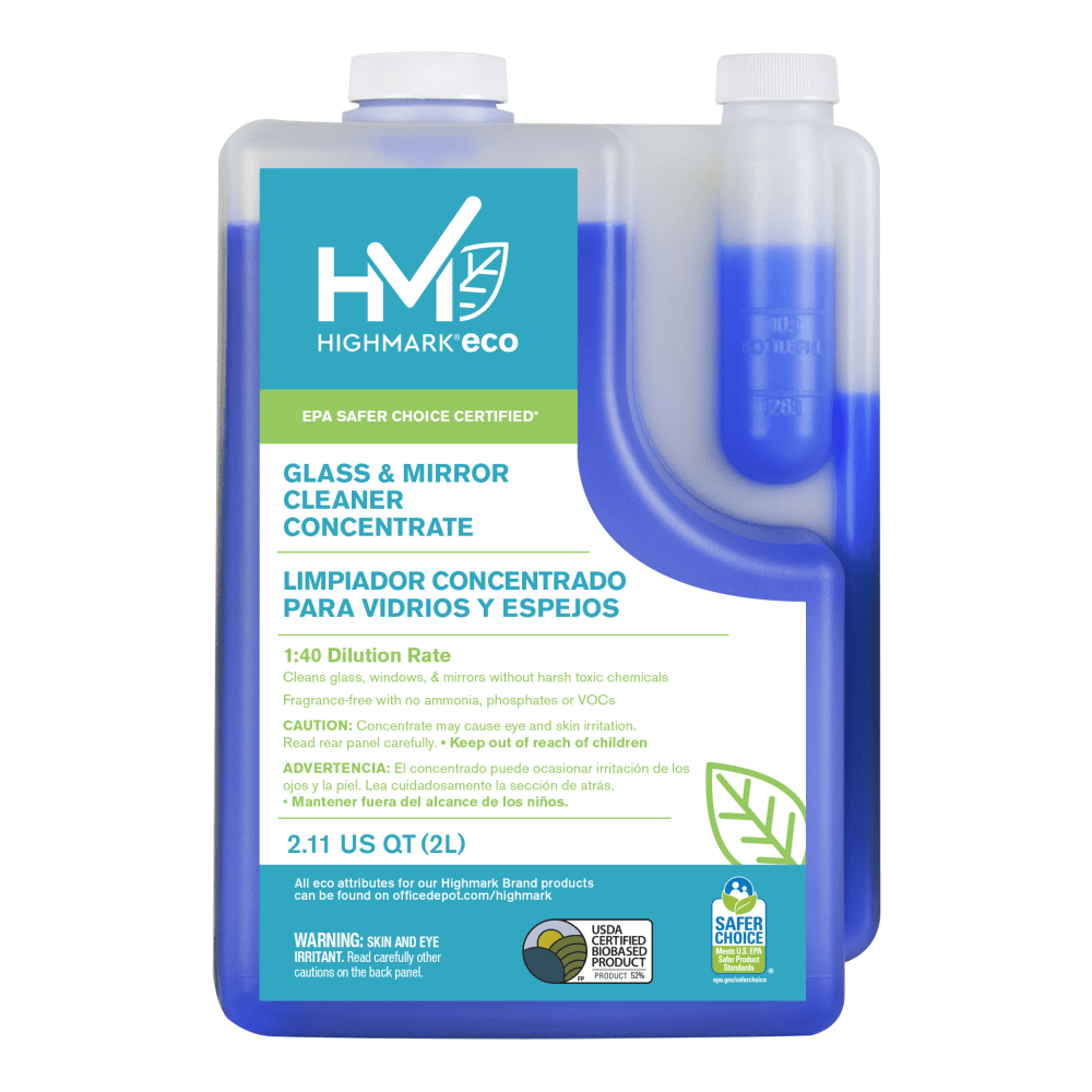 Highmark ECO Glass And Mirror Cleaner Concentrate, 2 Liters (Min Order Qty 4) MPN:601CONEA