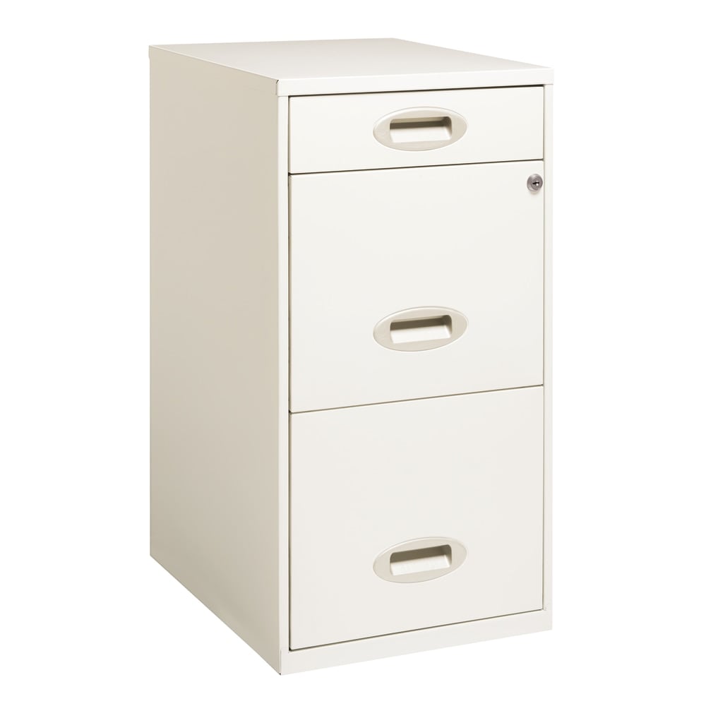 Realspace 18inD Vertical 3-Drawer File Cabinet, Pearl White MPN:HID25320