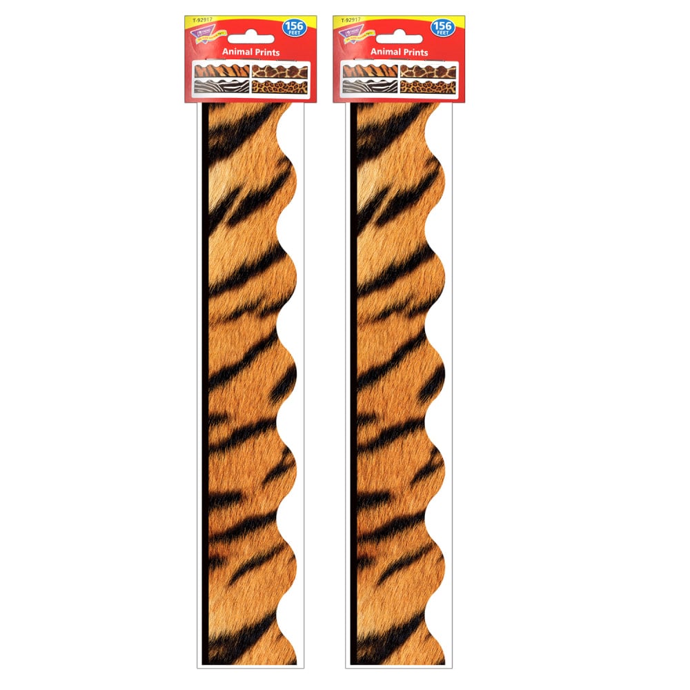 Trend Terrific Trimmers, Animal Prints, 156ft Per Pack, Set Of 2 Packs (Min Order Qty 2) MPN:T-92917-2