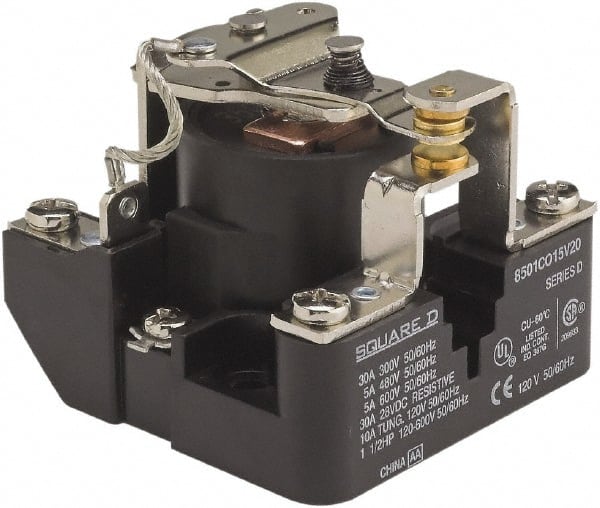 1-1/2 hp, 10 VA Power Rating, Electromechanical Screw Clamp General Purpose Relay MPN:8501CO15V14