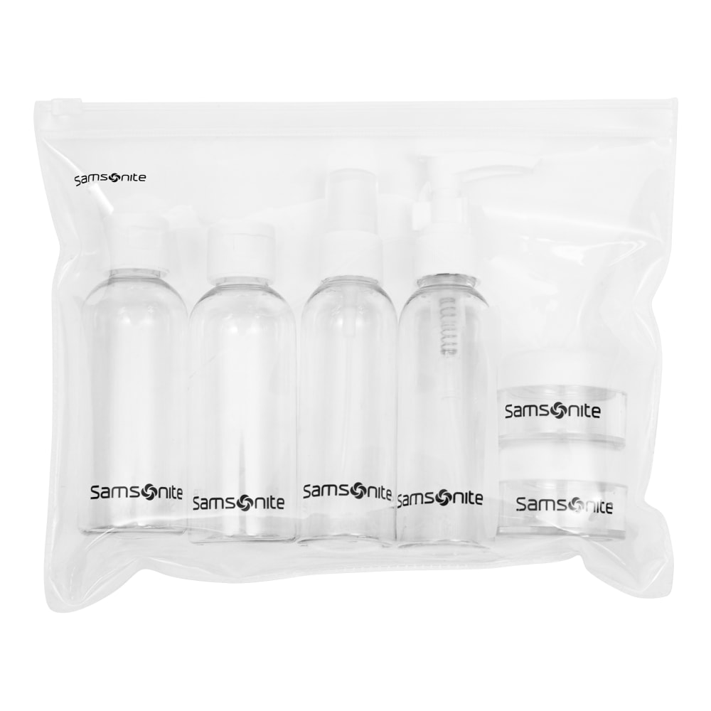 Samsonite 6-Piece Travel Bottle Set, Clear (Min Order Qty 8) MPN:104894-1212