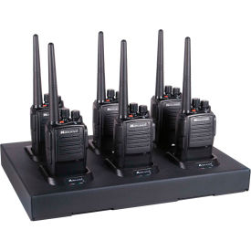 Midland® BizTalk® Business Radio Bundle W/ Multi Unit Charger Black Pack of 6 MB400X6MC