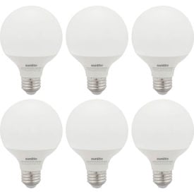 Sunlite® LED G25 Globe Light Bulb E26 Base 6W 520 Lumens 4000K Cool White Pack of 6 41820-NS