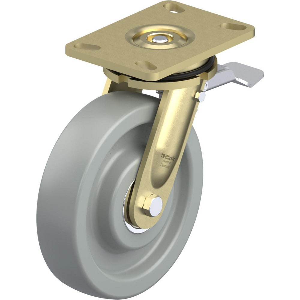 Top Plate Casters, Mount Type: Plate , Number of Wheels: 1.000 , Wheel Diameter (Inch): 8 , Wheel Material: Synthetic , Wheel Width (Inch): 2  MPN:910527