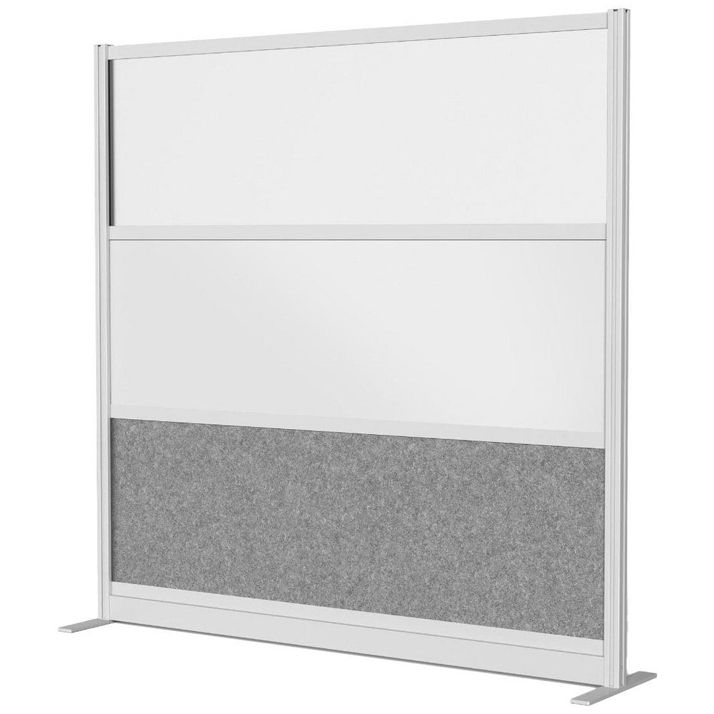 Office Cubicle Partitions, Office Cubicle Partition Type: Modular Wall Room Divider , Color: Gray, White, Frosted , Material: Aluminum  MPN:MW-7070-FWCGWG