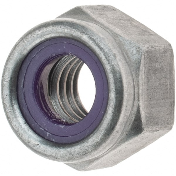 Hex Lock Nut: Insert, Nylon Insert, 5/16-18, Grade 2 Steel, Uncoated MPN:R-34820-5/16