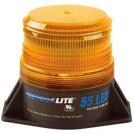 Meteorlite™ 55 Low-Profile Strobe Light - 12-80V - Permanent Mount - Amber - SY361005L-A-LED SY361005L-A-LED