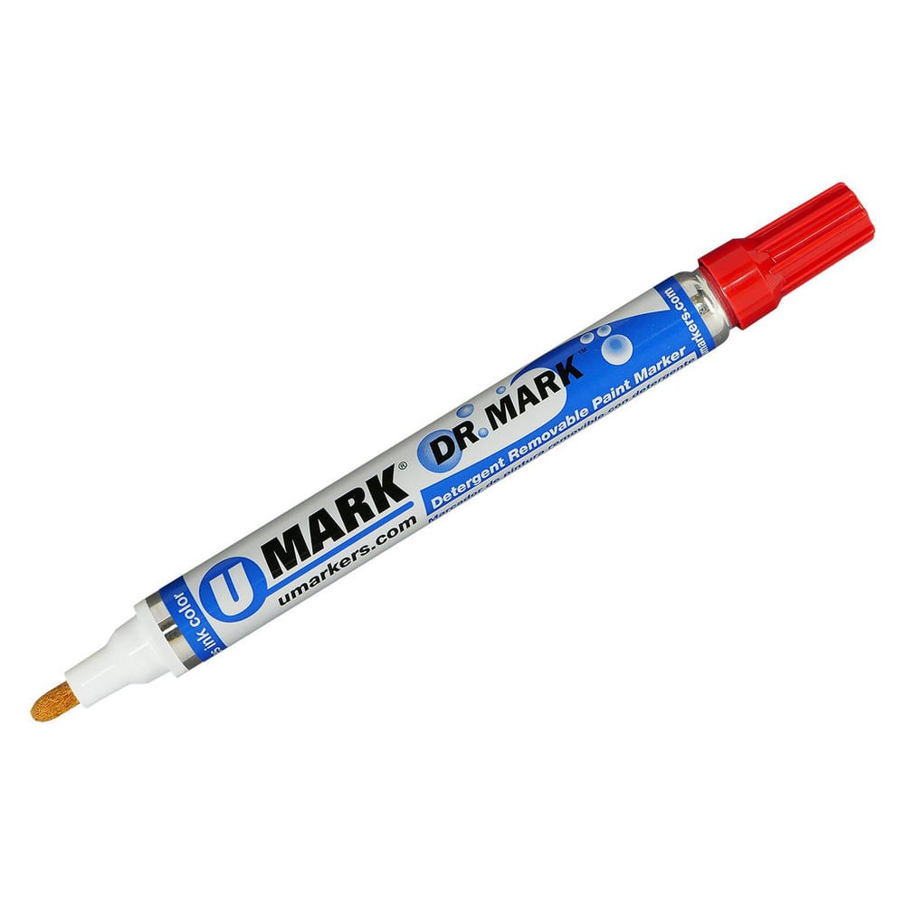 Markers & Paintsticks, Marker Type: Liquid Paint Marker, Tip Shape: Bullet, Color: Red, Ink Type: Alcohol Base, Tip Type: Bullet, Medium, For Use On: Glass MPN:10404