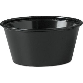 Dart® Polystyrene Souffle Cups 3.25 oz Black Pack of 2500 P325BLK